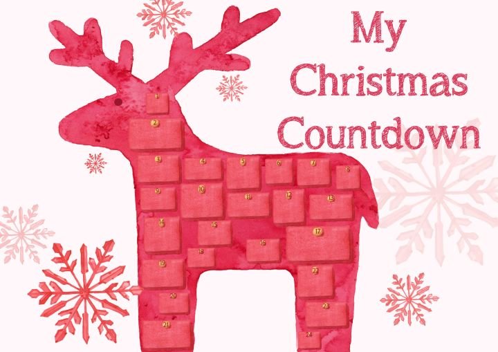 Advent Activity Reindeer Poster